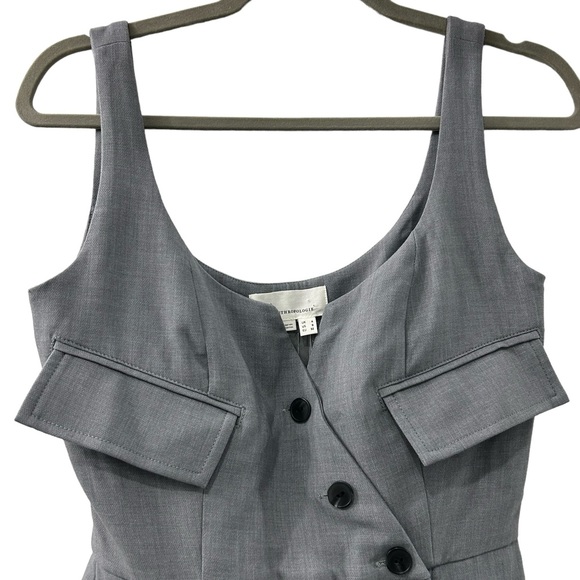 Anthropologie Re-Worked Blazer Romper Gray Size 0 - Picture 5 of 9